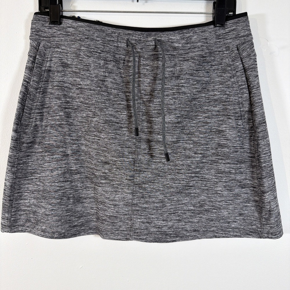 Kuhl‎ Kurve Skort Skirt Medium Drawstring Pull On Stretch Heathered Grey NWT
